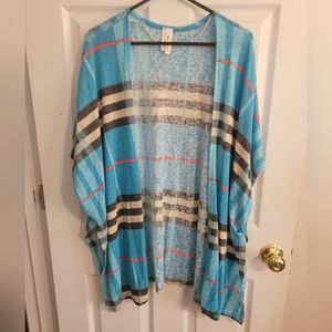 Now n Forever Blue Plaid Cardigan